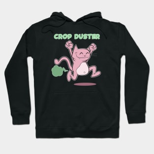 pink cat crop dusting Hoodie